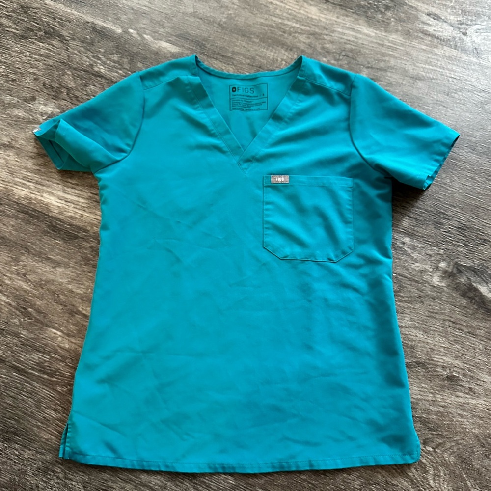 Figs one pocket scrub top in limited edition teal